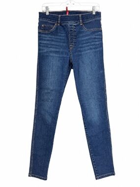 SPANX Ankle Skinny Pull-On Jeans Size L Dark Wash